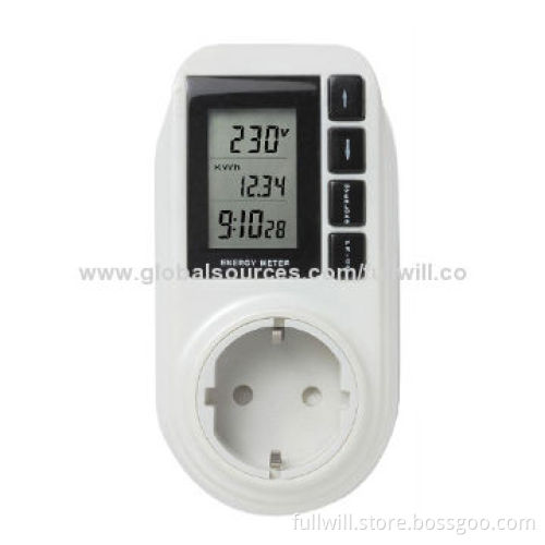 Energy Monitor with LCD Display, 10/15A Current and 46 to 64Hz Frequency Range, Saves Energy